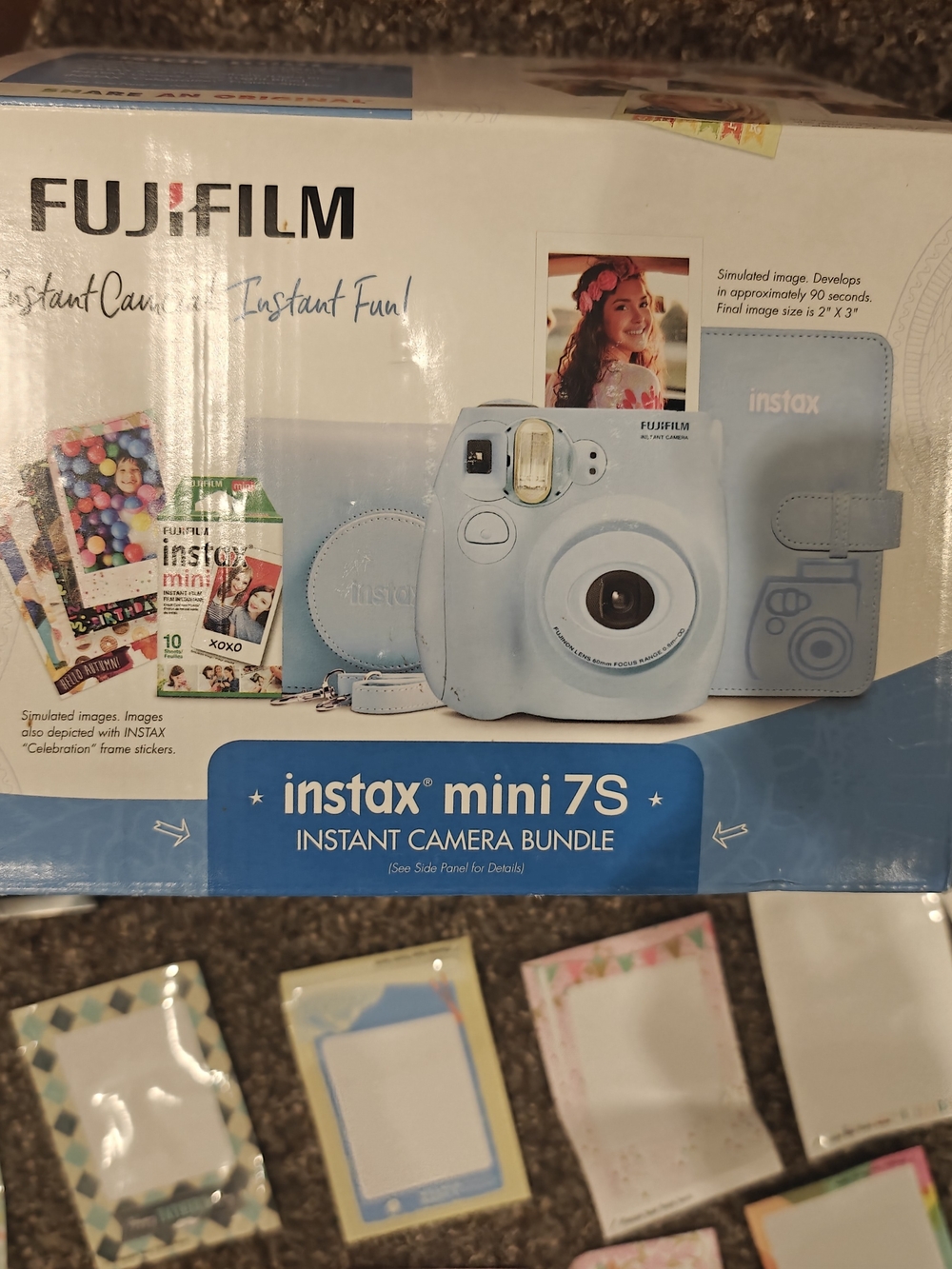 Fujifilm instax mini 7S Instant Camera Bundle With Film - Light Blue